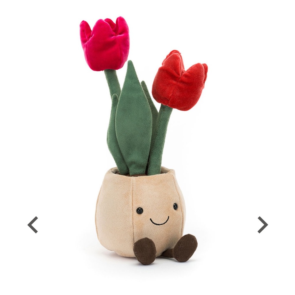Jellycat Amuseables Tulip Pot 10" Plush Stuffed NWT 🌷💕🌷